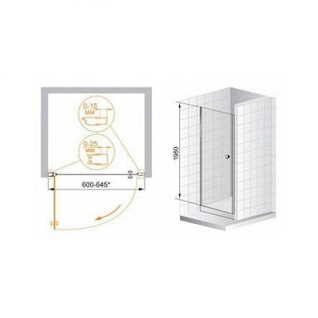 Дверь в нишу Cezares TRIUMPH-D-B-1-70-P-Cr-R