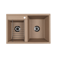 Кухонная мойка Aquaton Делия 78 DBL 1A723132DE260 латте