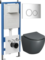 Комплект унитаза с инсталляцией Grossman Galaxy 97.4455GMS.01.100 с клавишей смыва