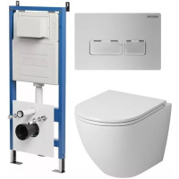 Комплект унитаза с инсталляцией Grossman Pragma 97.4455S.03.110 с клавишей смыва