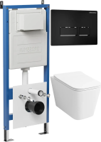 Комплект унитаза с инсталляцией Grossman Pragma 97.4479SQ.03.210 с клавишей смыва