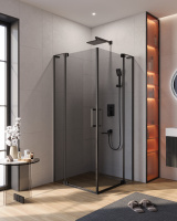 Душевой уголок (80х80) CEZARES SLIDER SLIDER-A-2-80/90-GRIGIO-NERO