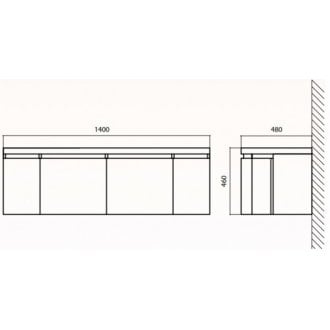 Тумба под раковину BelBagno Prospero BB1400DC/RO