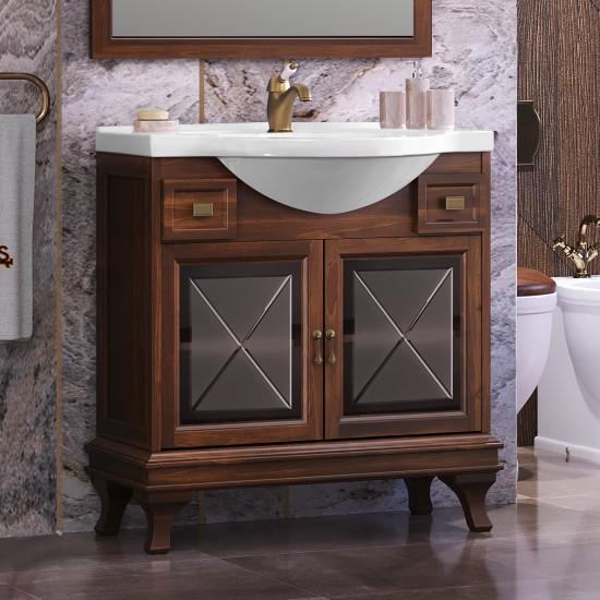 Тумба под раковину Opadiris Борджи 85  00-00006743 светлый орех (без раковины)