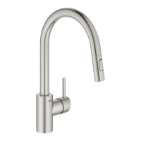 Смеситель однорычажный для мойки Grohe Concetto 31483 DC2 (31483DC2) суперсталь Смеситель однорычажный для мойки Grohe Concetto 31483 DC2 (31483DC2) суперсталь