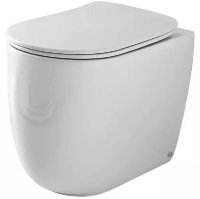 Унитаз приставной безободковый TORNADO Kerasan Nolita 531901 белый глянец, без сиденья