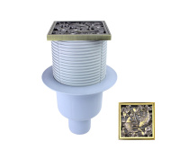 Душевой трап с дизайн-решеткой Рыбы 21980-57