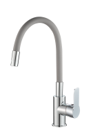 Смеситель для кухонной мойки с гибким изливом RUSH Siple SI7335-60Grey