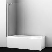 Стеклянная шторка на ванну (80х140) WasserKRAFT Berkel 48P01-80 Fixed
