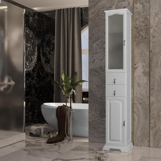 Пенал Opadiris Риспекто 30, цвет белый матовый, левый, 00-00005832