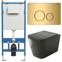 Комплект унитаза с инсталляцией Grossman Style 97.4441BMS.05.30M с клавишей смыва