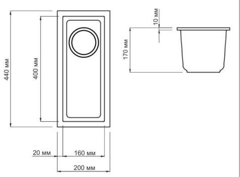 Мойка для кухни Omoikiri Bosen 20-U-EV 4993228
