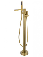 Смеситель для ванны напольного монтажа WONZON & WOGHAND STICK, брашированное золото WW-88649901- BG