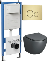 Комплект унитаза с инсталляцией Grossman Style 97.4455GMS.05.32M с клавишей смыва