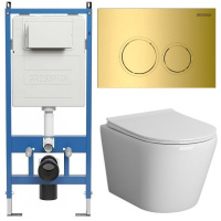 Комплект унитаза с инсталляцией Grossman Galaxy 97.4478S.01.300 с клавишей смыва