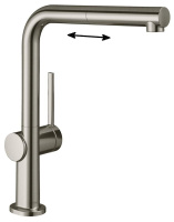 Кухонный смеситель Hansgrohe Talis M54 72809800, сталь