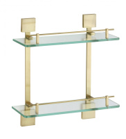 Полка прямая двойная стеклянная 40 см Savol 65с S-06522C