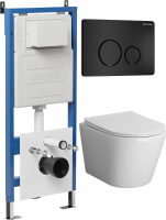 Комплект унитаза с инсталляцией Grossman Style 97.4478SQ.05.21M с клавишей смыва