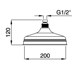 Верхний душ Cezares CZR-U-SP8-20-NOP Верхний душ Cezares CZR-U-SP8-20-NOP