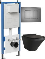 Комплект унитаза с инсталляцией Grossman Classic 97.4440BMS.04.42M с клавишей смыва