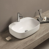 Раковина керамическая накладная (58x42) Art&Max AM-78374 белый