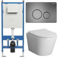 Комплект унитаза с инсталляцией Grossman Style 97.4478S.05.42M с клавишей смыва