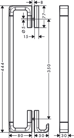 Ручка для двери душевой AXOR Universal Accessories 42837000