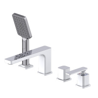 Смеситель для ванны и душа, врезной Timo Torne хром-белый 4330/00-16Y