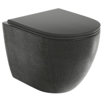 Унитаз подвесной безободковый Grossman  GR-4455BBLS с сиденьем микролифт