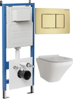 Комплект унитаза с инсталляцией Grossman Classic 97.4440S.04.32M с клавишей смыва