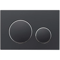 Кнопка смыва Veconi FLUSH FLV10-BC черный матовый кайма - хром глянец