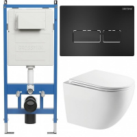 Комплект унитаза с инсталляцией Grossman Pragma 97.4411SQC.03.210 с клавишей смыва
