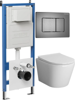 Комплект унитаза с инсталляцией Grossman Classic 97.4478SQ.04.42M с клавишей смыва