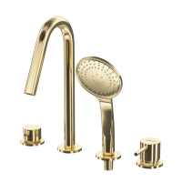 Смеситель на борт ванны Cezares Leaf  LEAF-BVDM4-L-SR