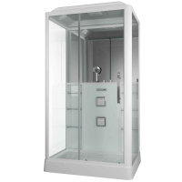 Душевая кабина (90х120) Grossman  GR127L раздвижная, белый, прозрачный