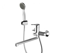 Смеситель для ванны c длинным изливом  Bravat Eco-D F693158C-LB