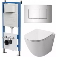 Комплект унитаза с инсталляцией Grossman Classic 97.4411S.04.10M с клавишей смыва