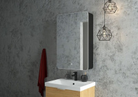 Зеркало-шкаф с подсветкой Art&Max LECCE AM-Lec-560-850-1D-L-DS-F-Nero