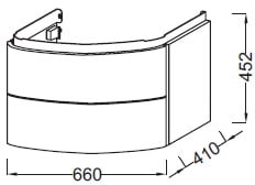 Тумба под раковину 66 см Jacob Delafon PRESQU'ILE EB1103-G1C