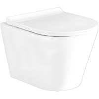 Подвесной безободковый унитаз Aquatek Альфа AQ1910-00 микролифт