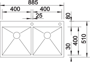 Кухонная мойка Blanco Zerox 400/400-IF/A 521648