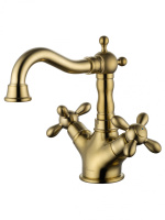 Смеситель для раковины WONZON & WOGHAND RETRO, брашированное золото WW-88139020-BG