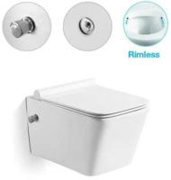 Подвесной безободковый унитаз с функцией биде  SantiLine SL-5004SM-BD