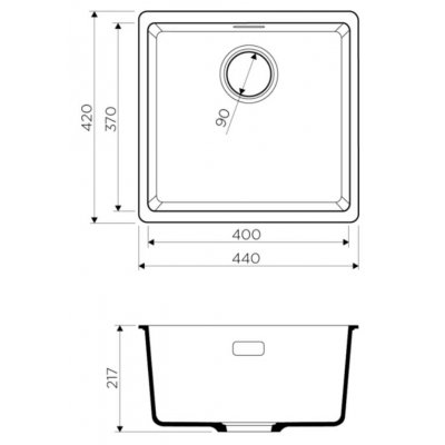 Мойка для кухни Omoikiri Kata 44-U-SA 4993423