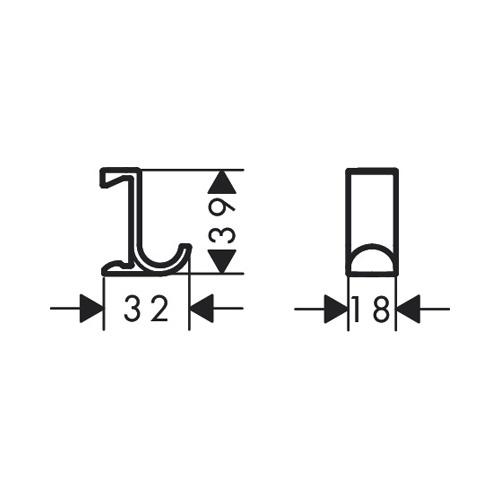 Крючок Hansgrohe WallStoris 28915210 песочный