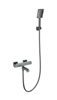 Смеситель для ванны с душем и термостатом WONZON & WOGHAND STAY 3, темный графит WW-B2026-A1-BGG