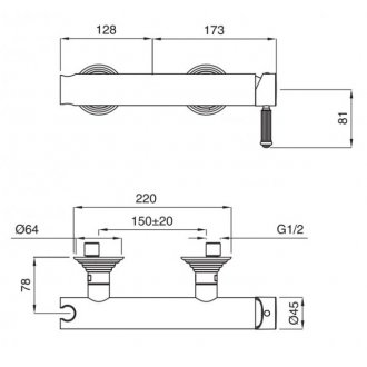 Смеситель для душа Cezares APHRODITE-DM-01-Bi Смеситель для душа Cezares APHRODITE-DM-01-Bi
