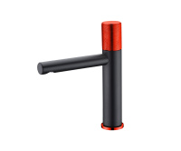 Смеситель для раковины Bronze de Luxe AVANGARDE черный, красный 2010RH