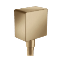 Подключение для душевого шланга Hansgrohe FixFit Square 26455140 шлифованная бронза