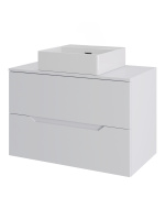 Тумба с раковиной подвесная 70 см, Orange Line Li-70TuwMDF+B04-405W белый